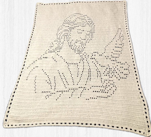 Jesus and Dove Filet Blanket
