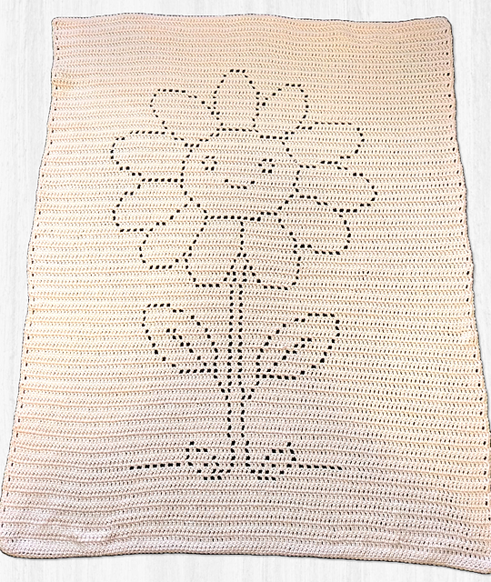 Daisy Filet Blanket