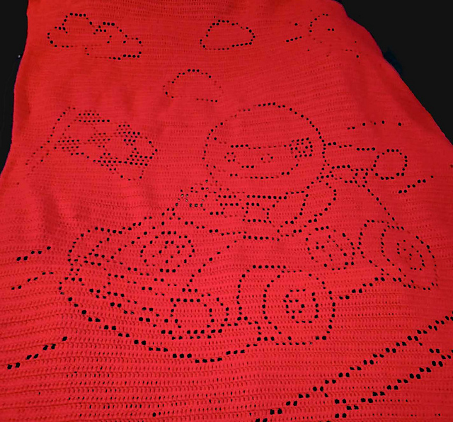 Racing Car Filet Blanket