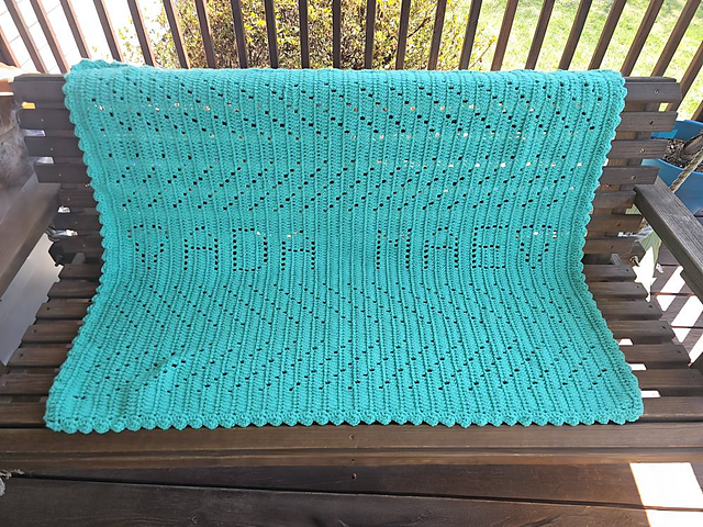Custom Alphabet Filet Blanket