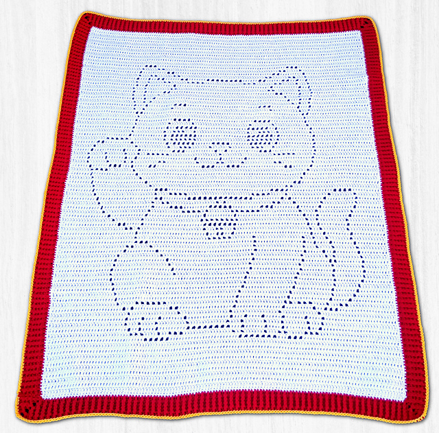 Lucky Waving Cat Filet Blanket