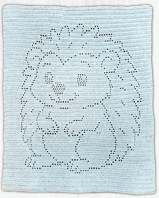 Cute Hedgehog Filet Blanket