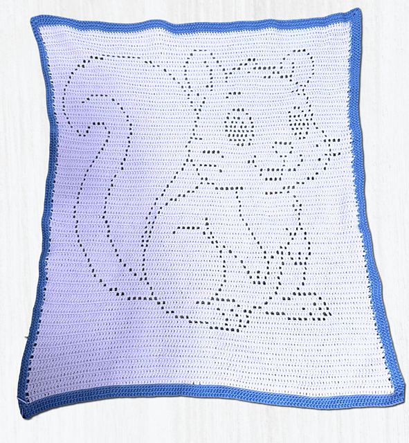 Cute Squirrel Filet Blanket
