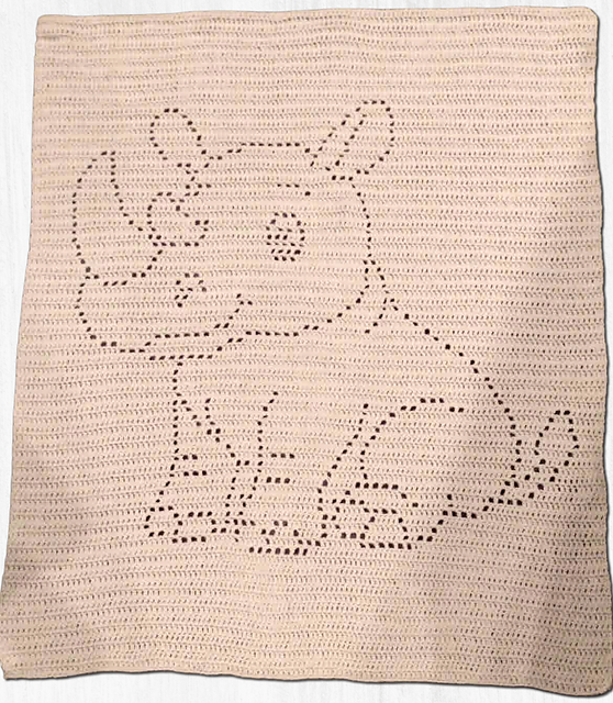 Cute Rhino Filet Blanket