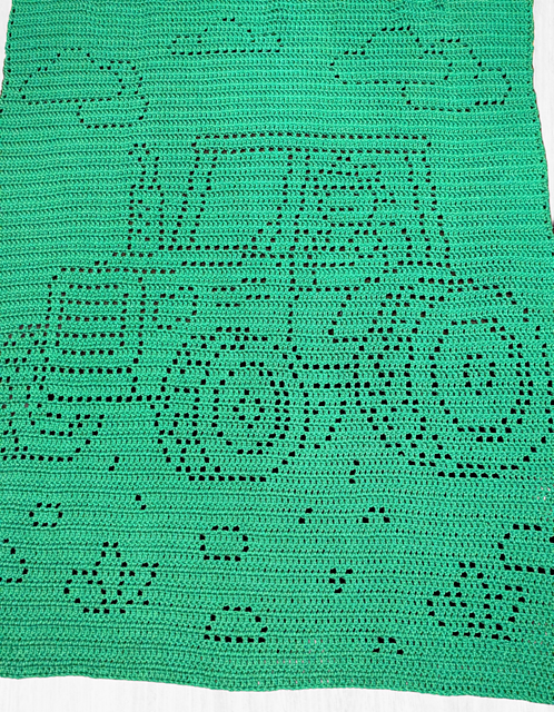 Tractor In A Field Filet Blanket