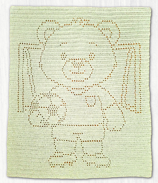 Soccer Bear Filet Blanket