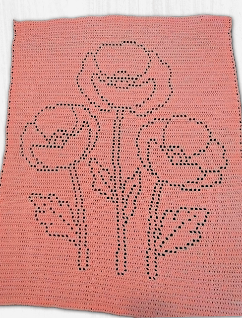 Poppies Filet Blanket