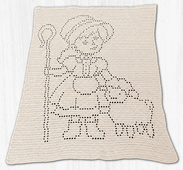 Little Bo Peep Filet Blanket