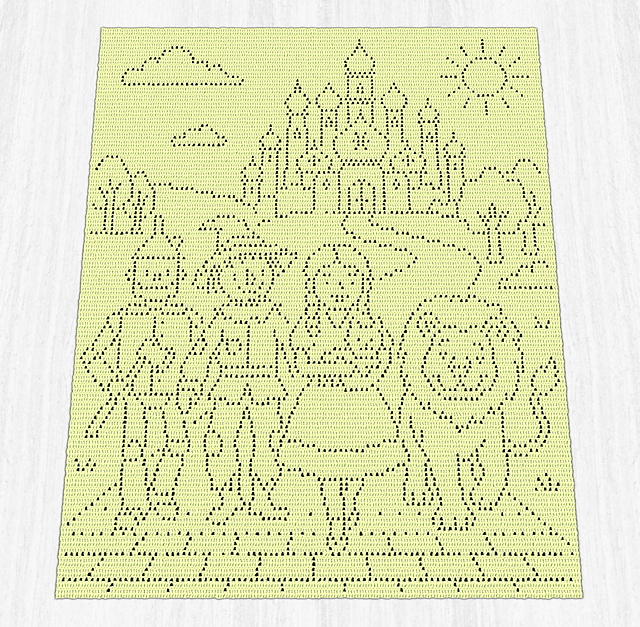 The Wizard Of Oz Filet Blanket