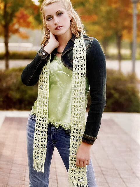 Beaded Mesh Scarf
