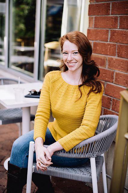 Harvest Sun Embossed Yoke Sweater