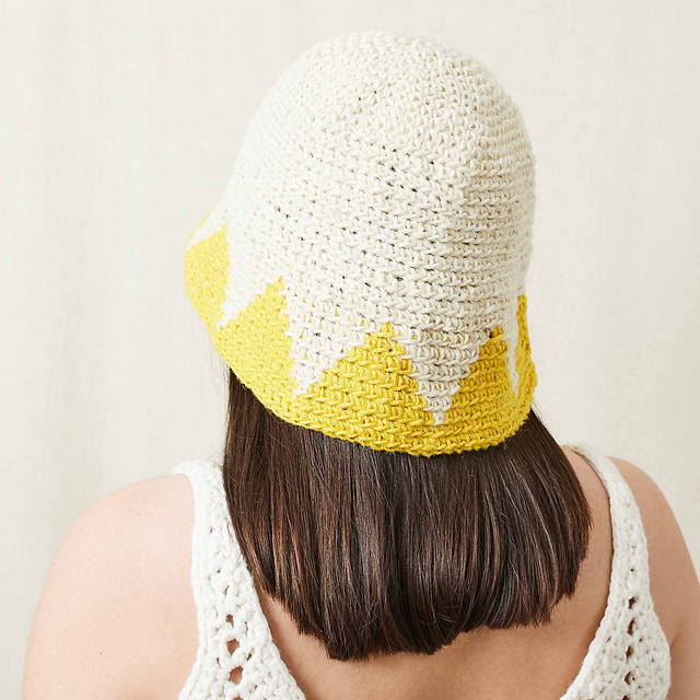 Crochet Zigzag Bucket Hat