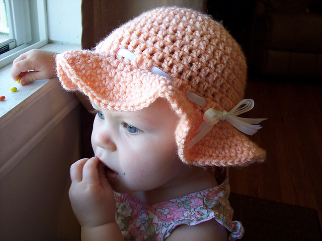 Peach Happy Sun Hat