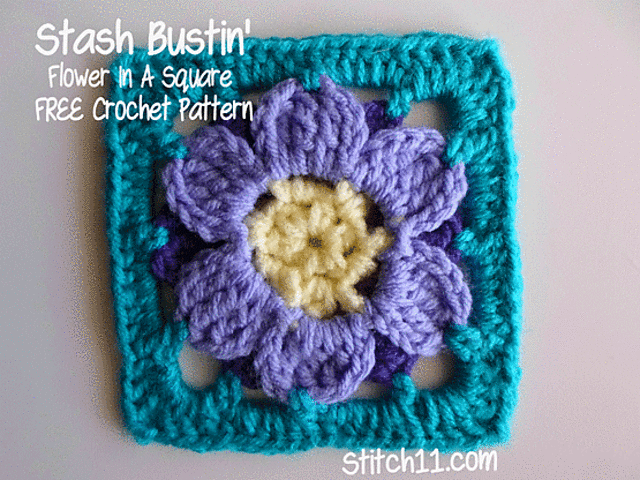 Stash Bustin' Flower in a Square