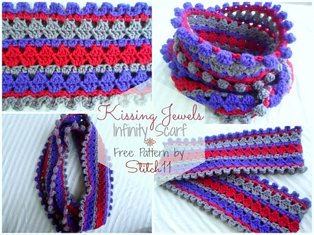 Kissing Jewels Infinity Scarf