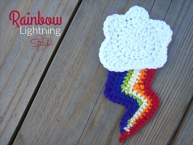 Rainbow Lightning and Cloud