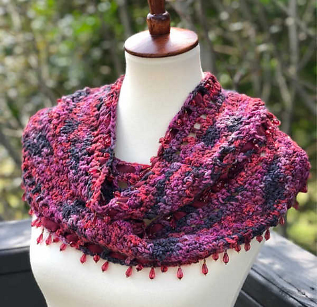 Ribbons & Bling Infinity Scarf