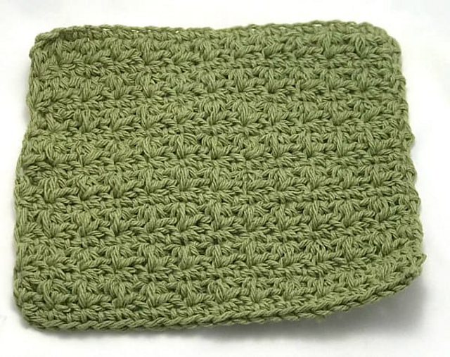 Mixed Cluster Stitch Dishcloth