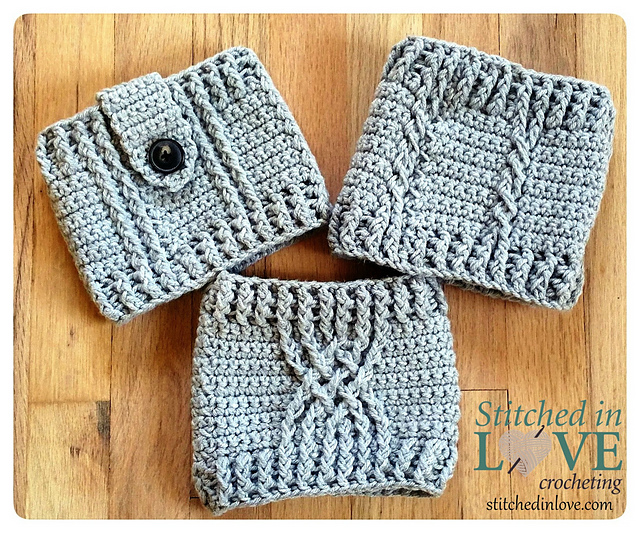 Three Cabled Boot Cuffs