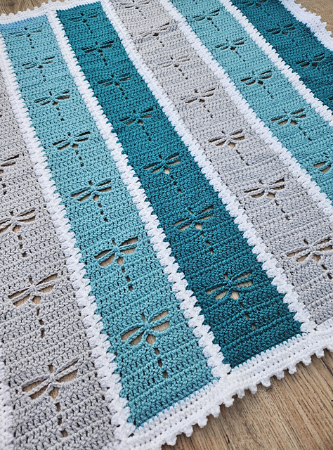 Ravelry: Dragonfly Mile A Minute Blanket pattern by Emma Moss