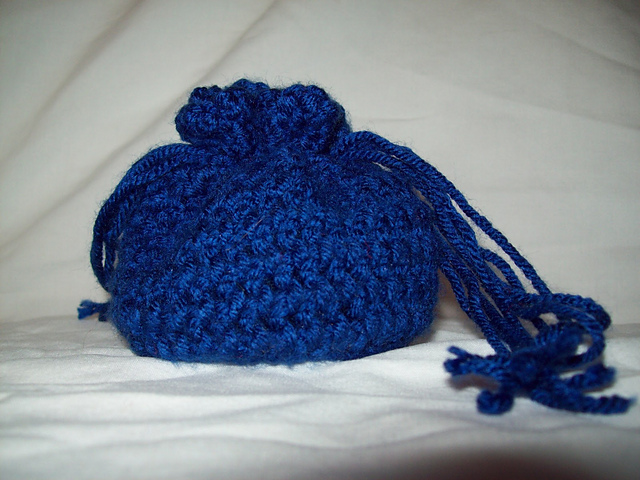 Crochet Mini Drawstring Bag