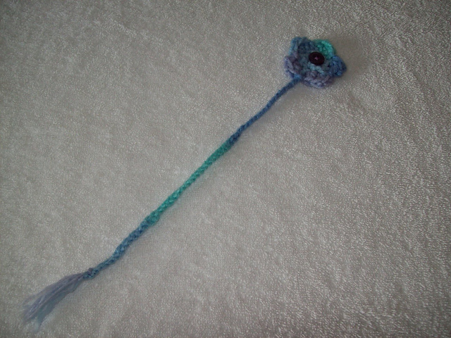 Crochet Flower Bookmark