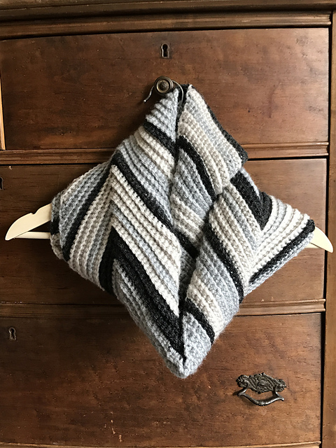 Gray Skies Chevron Infinity Scarf