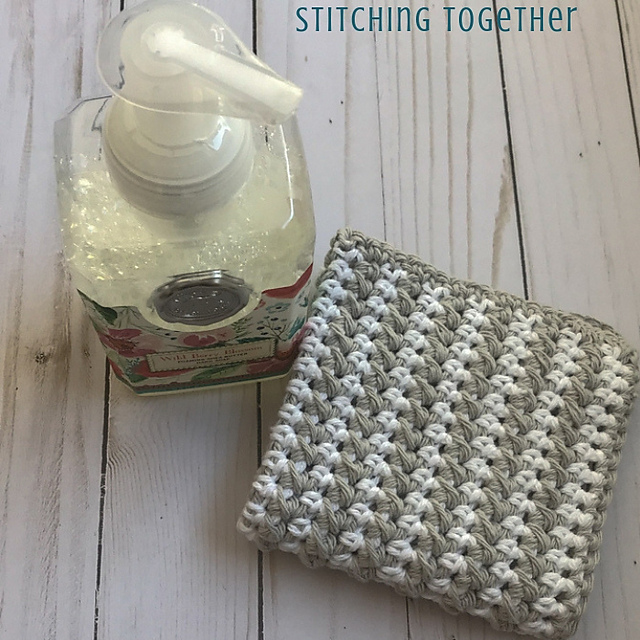 Striped Half Double Dishcloth