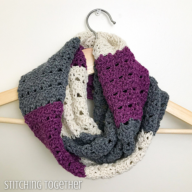 Silky Striped Infinity Scarf