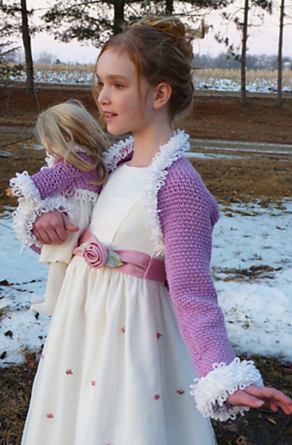 All Dolled Up Shrug (for child and their 18" doll)