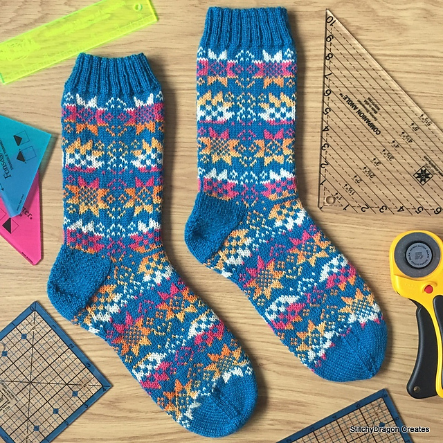 Patchwork Star Socks