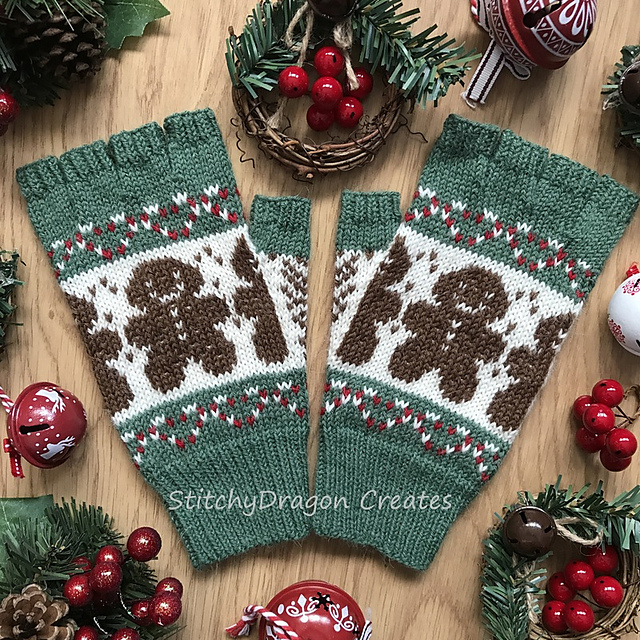 Christmas Treat Fingerless Gloves