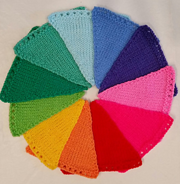 Triangular bunting flags