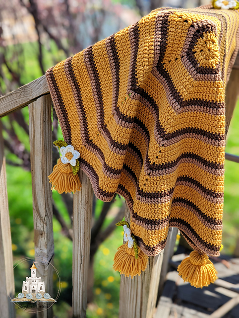 Bumblebee Hive Hexagon Blanket
