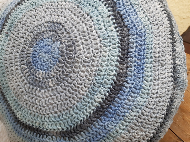 Simply Blue Crochet pillow