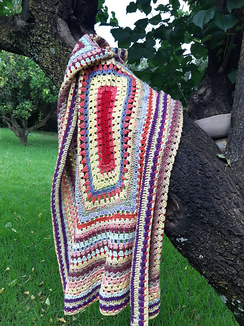 Quick Work  Scrap Yarn Crochet Baby Blanket