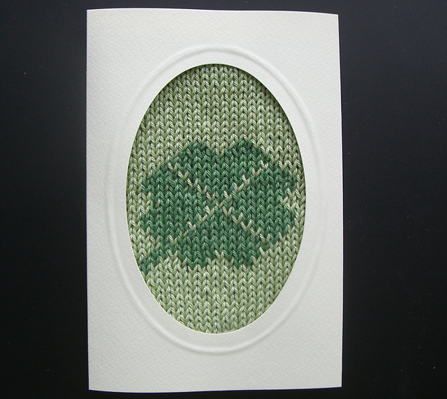 Four-leaved lucky clover / shamrock Chart for a greeting card