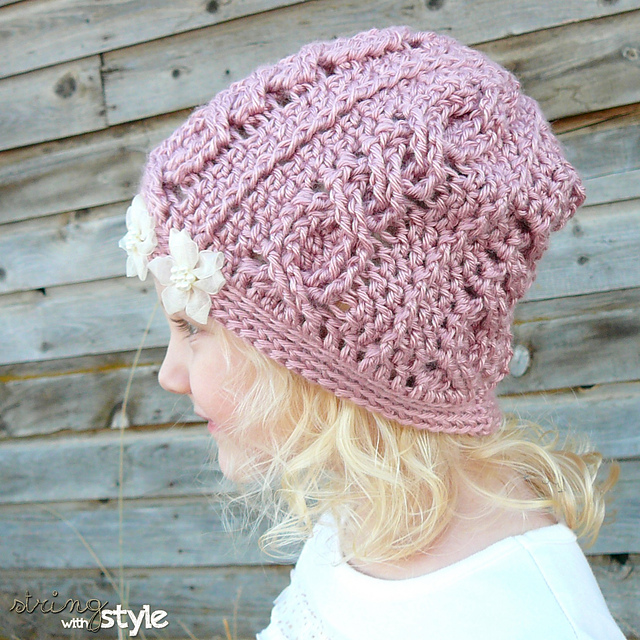 Cabled Cutie Slouch