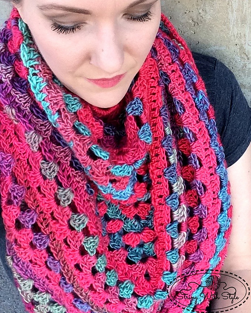 Granny Stitch Triangle Scarf