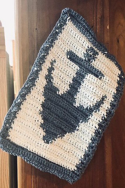 Blue Anchor Dish Towel