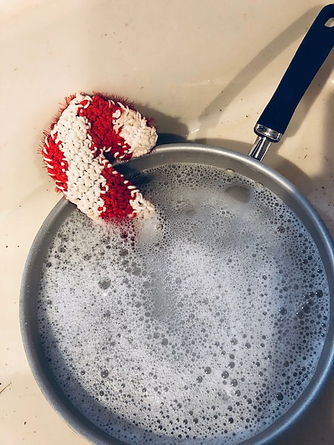 Candy Cane Scrubby
