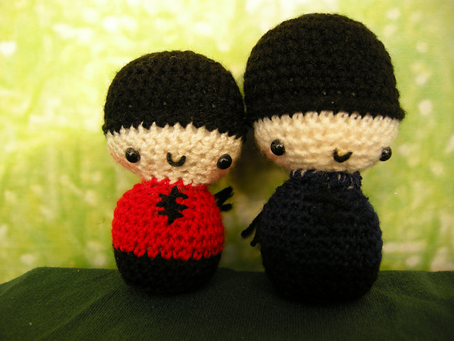 Amigurumi Chinese boy kokeshi doll