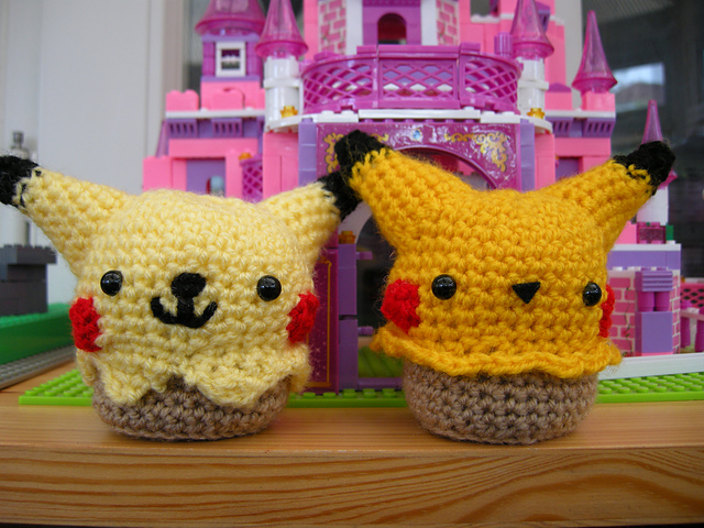Pikachu cupcake amigurumi