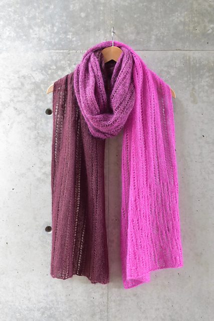 Ravelry: Color Block Mohair Wrap pattern by Nina Talbot