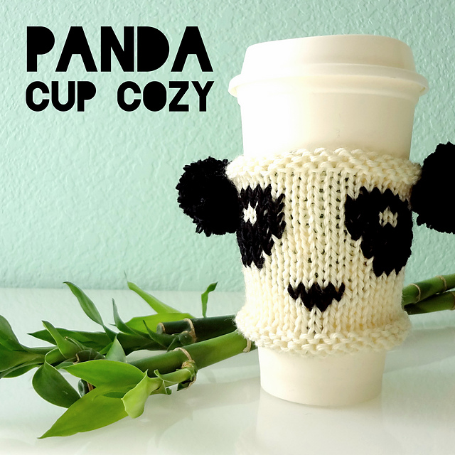 Panda cup cozy