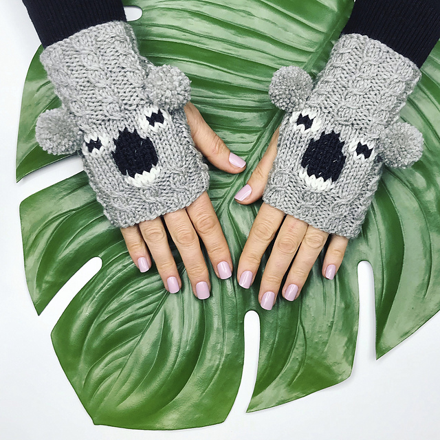 Koala Fingerless Mitts