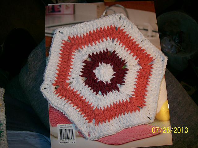 Striped Hexagon Dishcloth