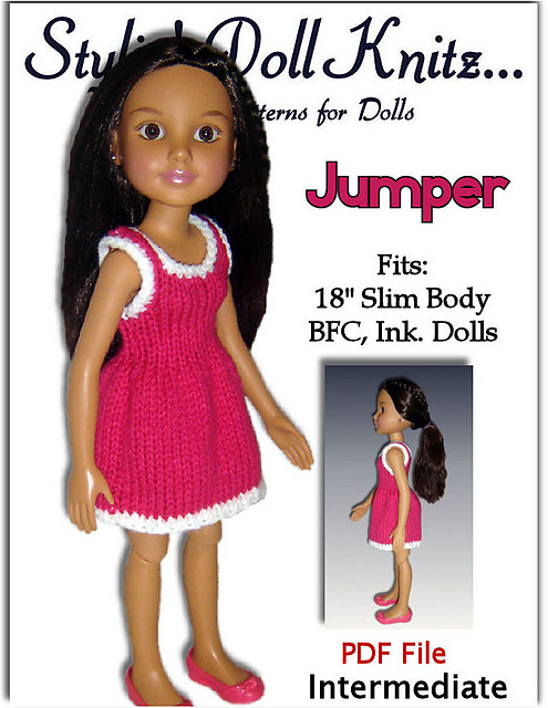 Fits BFC, Ink Doll. 18' slim doll, Jumper 751