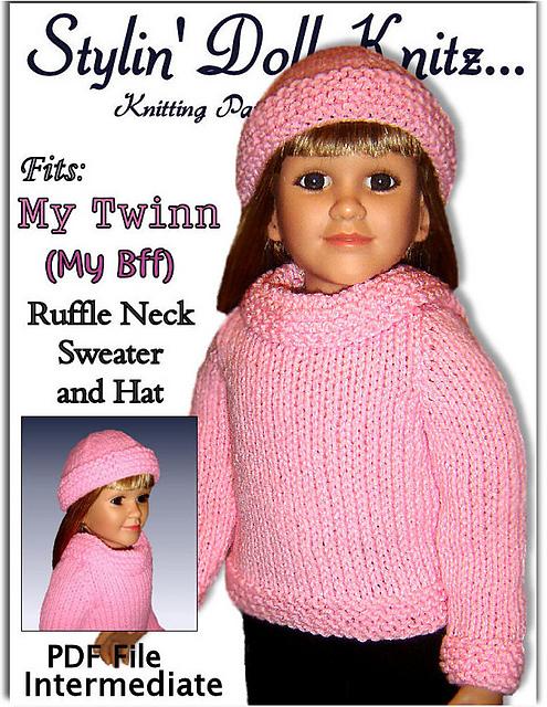 Sweater,hat My Twinn, My BFF, 23 inch dolls. 604