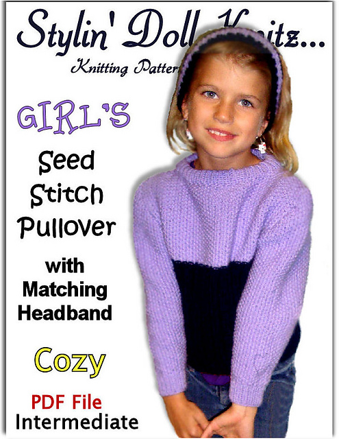 Girls sweater with matching headband 301